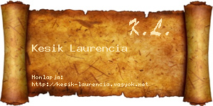 Kesik Laurencia névjegykártya